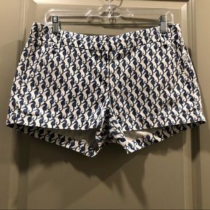 J Crew | Blue Seahorse Chino Shorts
